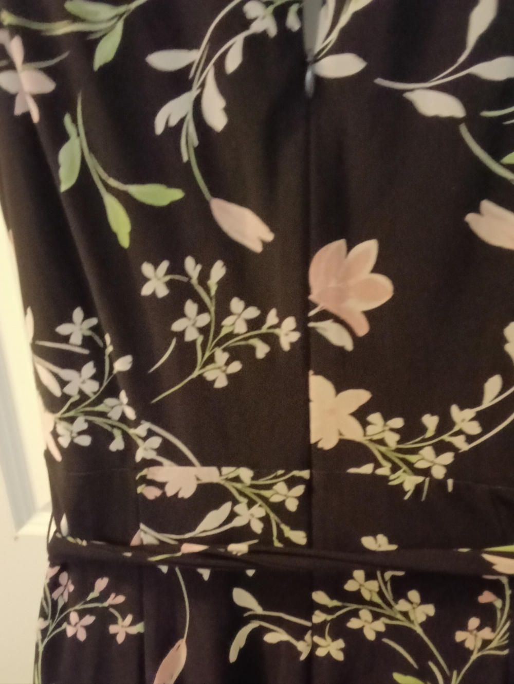 ANNE KLEIN Black Floral Sleeveless Midi Dress SIZE SMALL - Picture 10 of 10